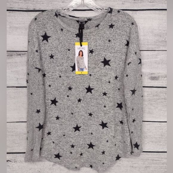 Buffalo David Bitton NEW Star Print Gray/Black Comfy Soft Knit Tunic Sz S - Picture 4 of 12